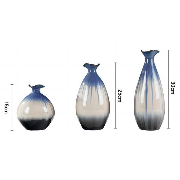 Unique Drip Down Design Porcelain Vase