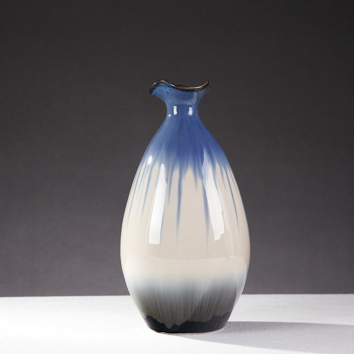 Unique Drip Down Design Porcelain Vase
