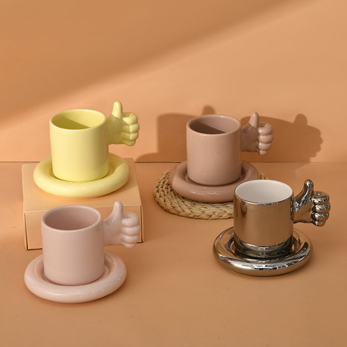 Thumb-shaped Nordic Style Ceramic Cup