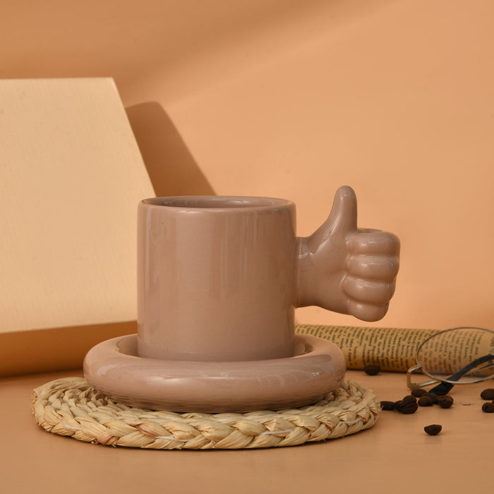 Thumb-shaped Nordic Style Ceramic Cup