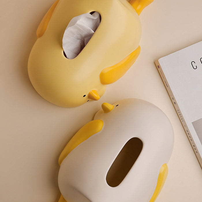 Design Tissue Box Shape Of Lying Duck