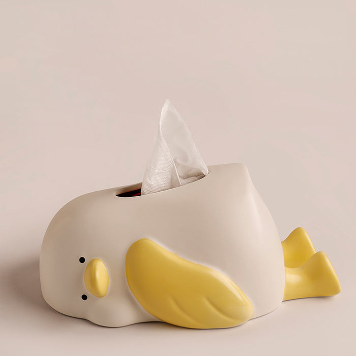Design Tissue Box Shape Of Lying Duck