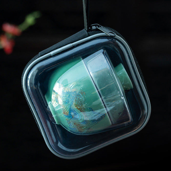 Suet Jade Mountain Travel Tea Set