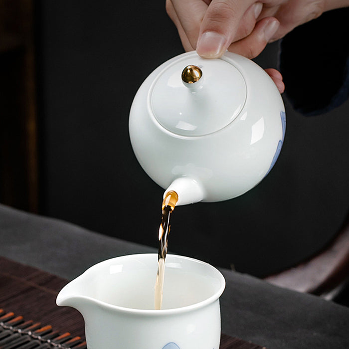Hand-painted Cloud And Mountain Tea Set