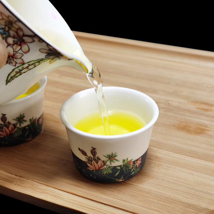 Flying Birds And Garden Tea Set