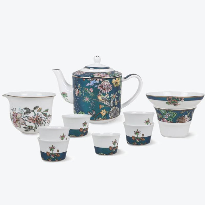 Flying Birds And Garden Tea Set