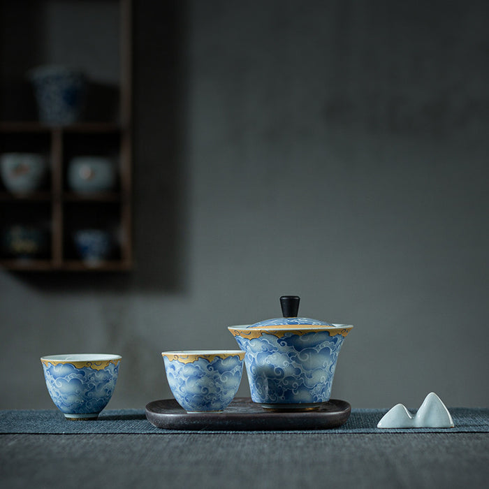 Blue Clouds Tea Set