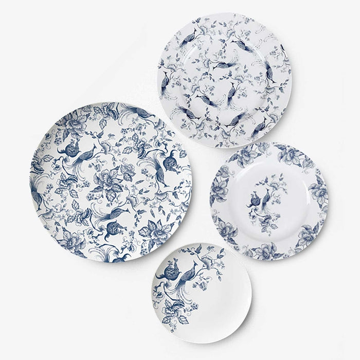 Set of 4 Hand-painted Twig Bird Plate
