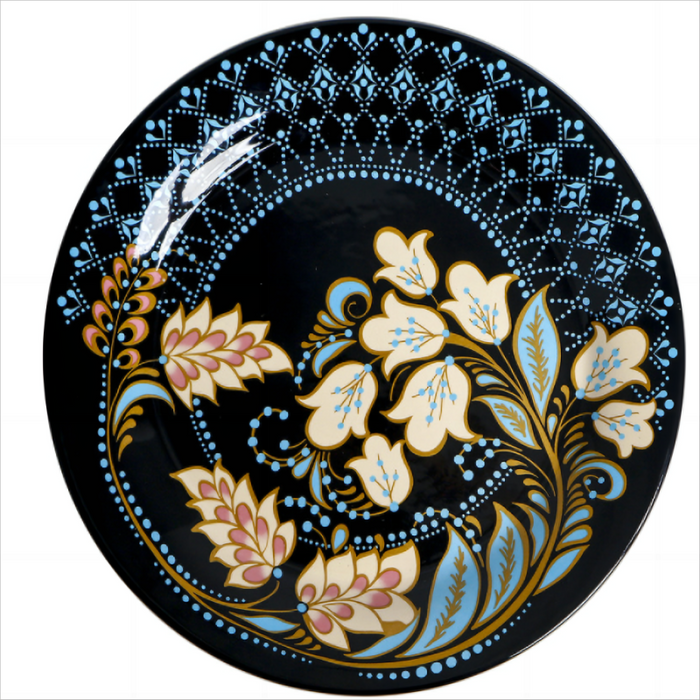 Set of 4 Hand-painted Artistic Underglaze Plate