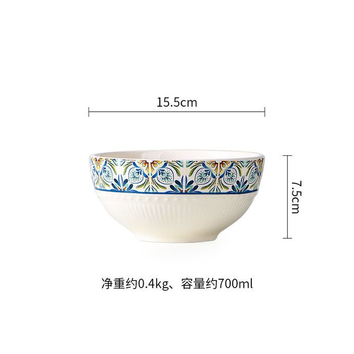 Bohemian Dot Embossed  Dinner Set