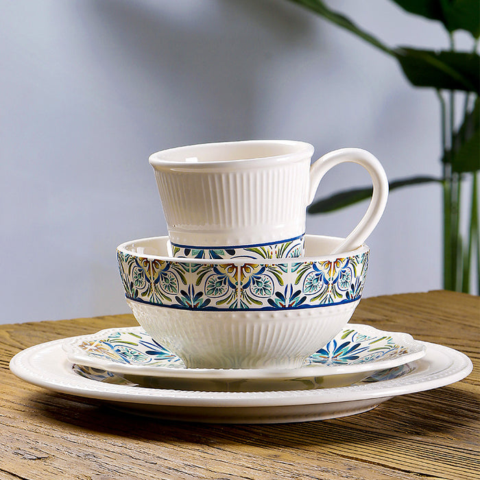 Bohemian Dot Embossed  Dinner Set