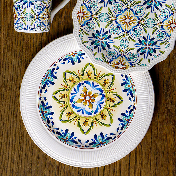 Bohemian Dot Embossed  Dinner Set