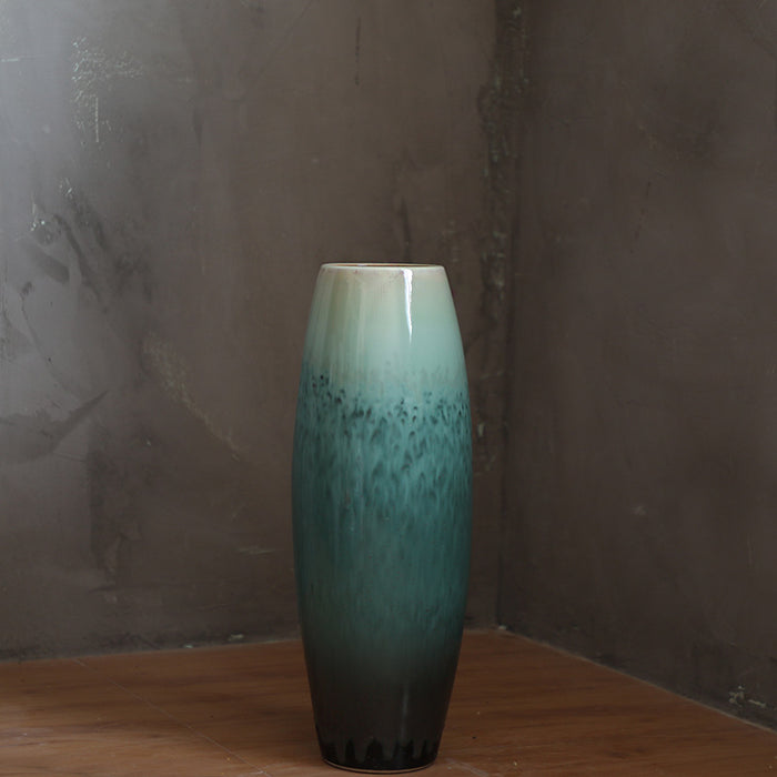 Gradient Green Floor Vase