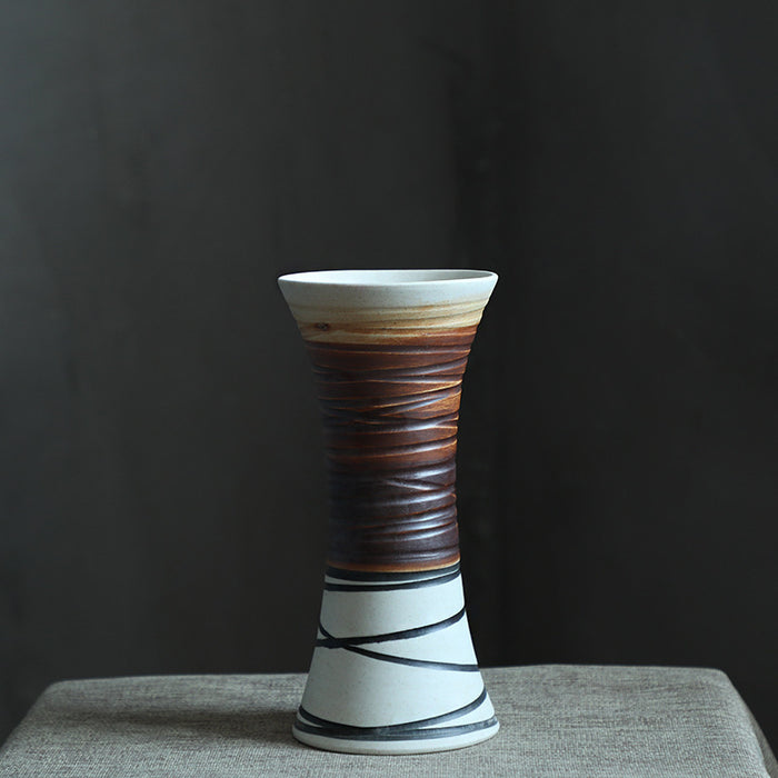 Vintage Hirizontal Stripes Vase