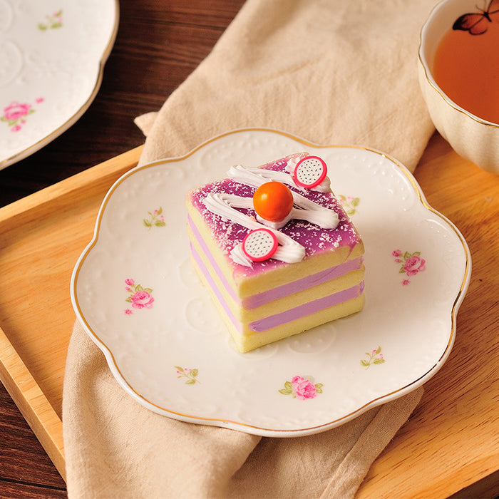 6 Inch White Pastoral Dim Sum Plate