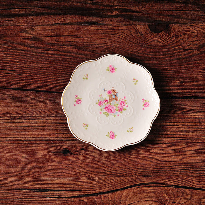 6 Inch White Pastoral Dim Sum Plate