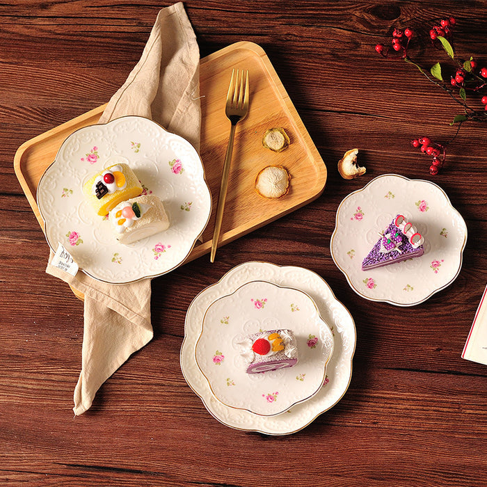 6 Inch White Pastoral Dim Sum Plate