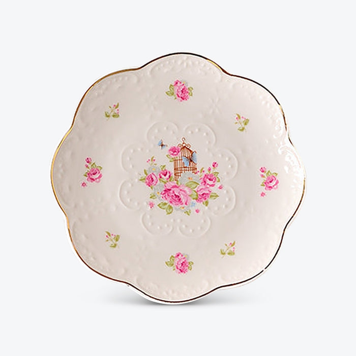 6 Inch White Pastoral Dim Sum Plate