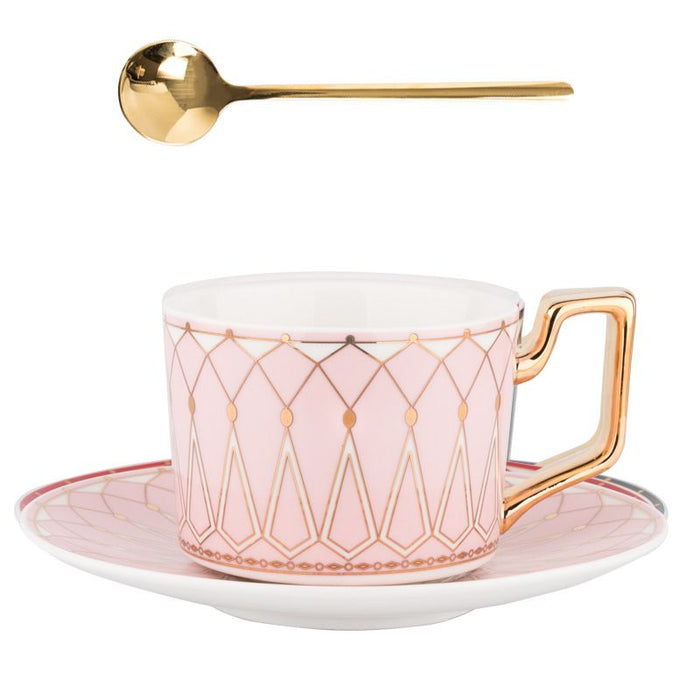 European Luxury Bone China Coffee Cup Set