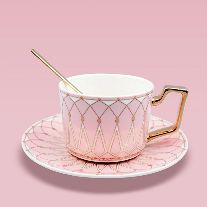 European Luxury Bone China Coffee Cup Set