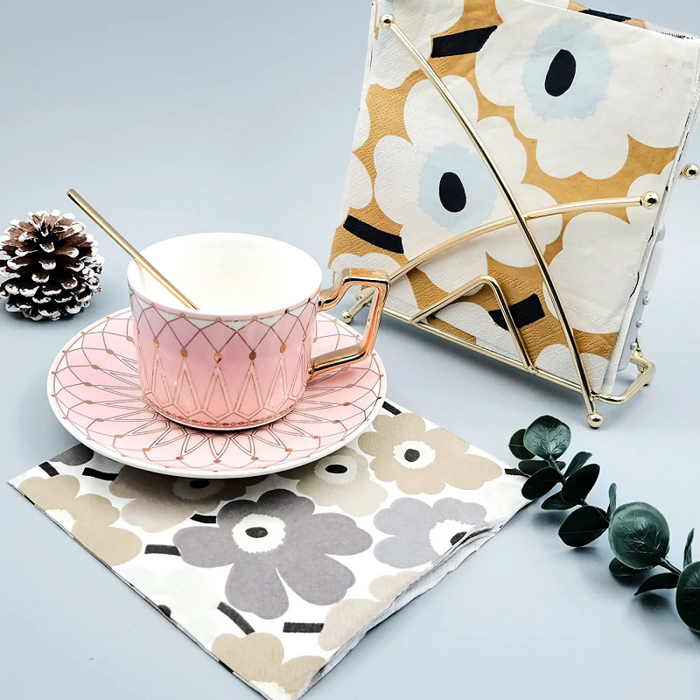 European Luxury Bone China Coffee Cup Set