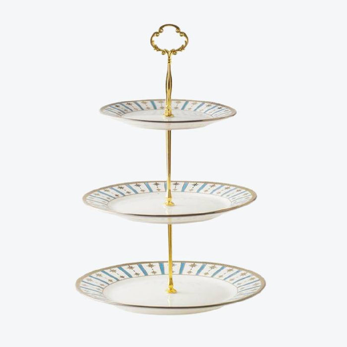 Nordic White Light Luxury 3 Tier Ceramic Cake Stand