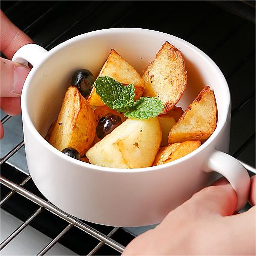Matt Blue Nordic Ceramic Amphora Baking Bowl