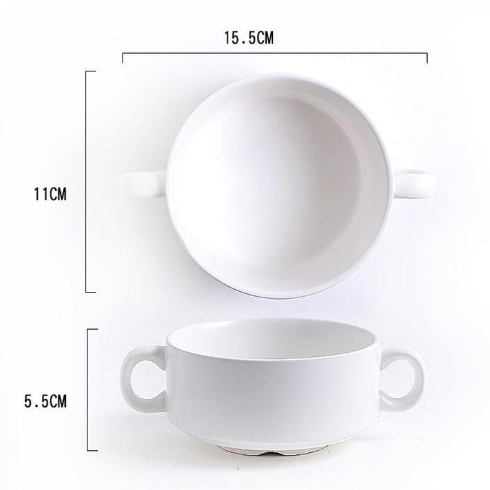 Matt Blue Nordic Ceramic Amphora Baking Bowl