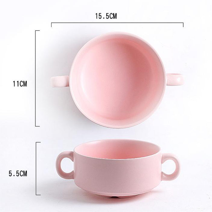 Matt Blue Nordic Ceramic Amphora Baking Bowl