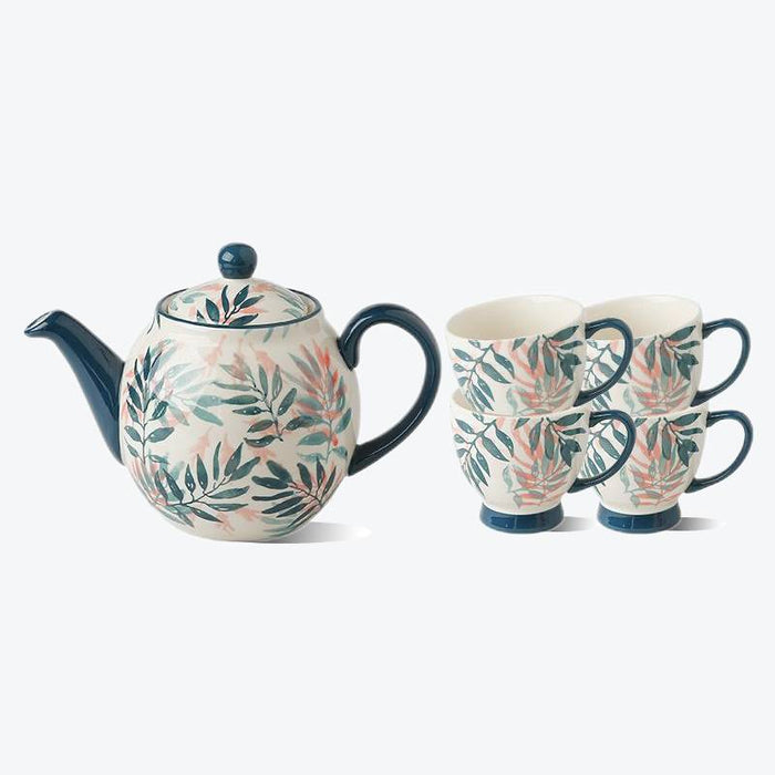 Flower Pattern Painted Tea Set