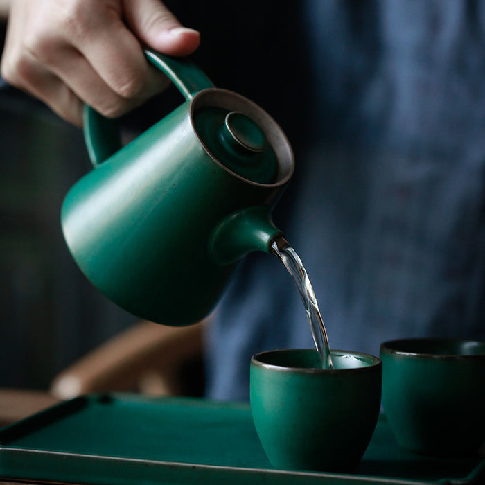Vintage Dark Green Tea Set