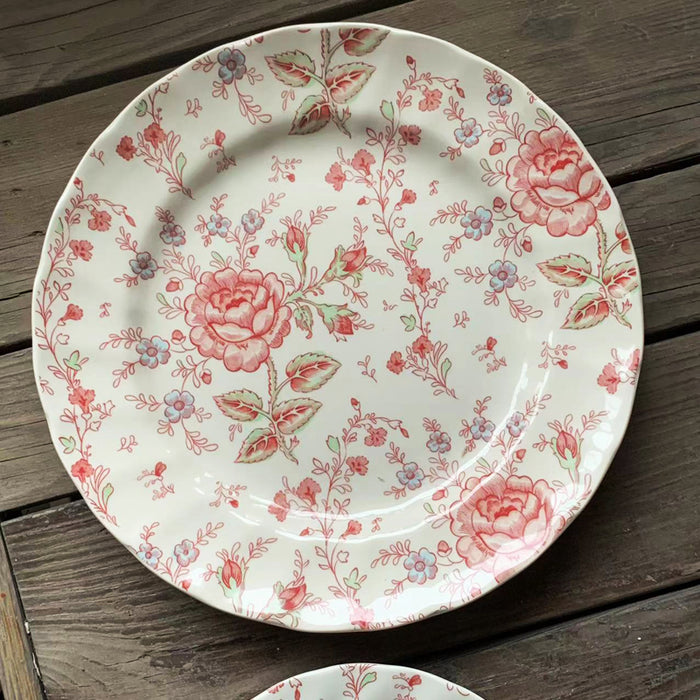 British Pink Floral Tea Set