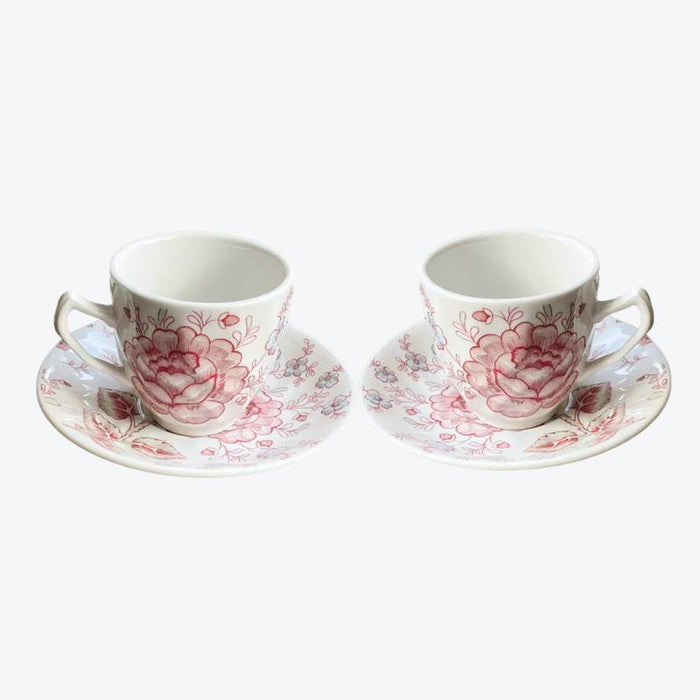 British Pink Floral Tea Set