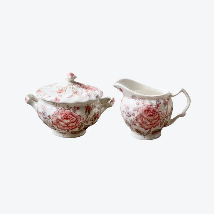 British Pink Floral Tea Set