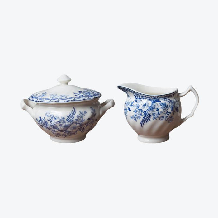 British Blue Floral Tea Set