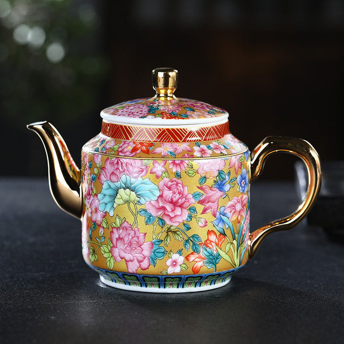 Enamel Procelain Chinese Wanhua Teapot