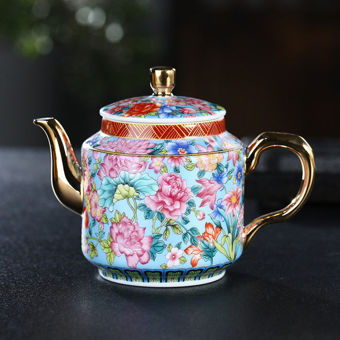 Enamel Procelain Chinese Wanhua Teapot