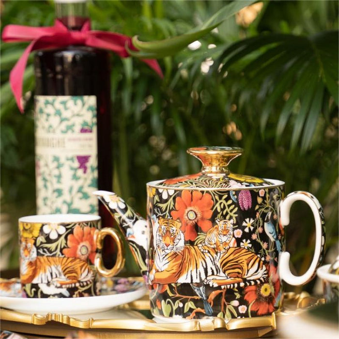 Tiger Wild Life Bone China Tea Set