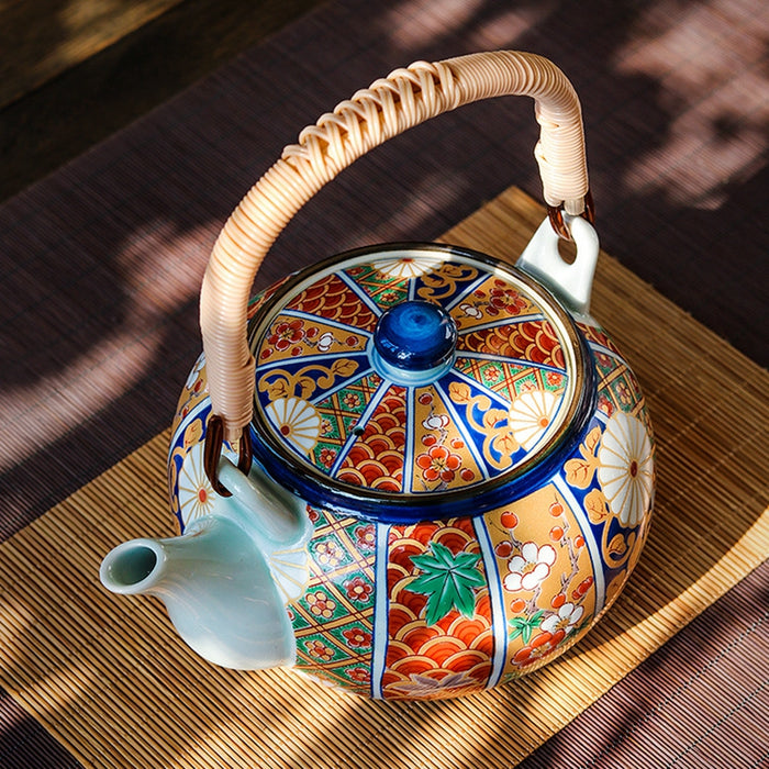 Japanese Applique Kung Fu Tea Set