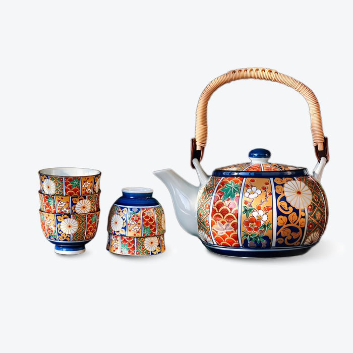 Japanese Applique Kung Fu Tea Set