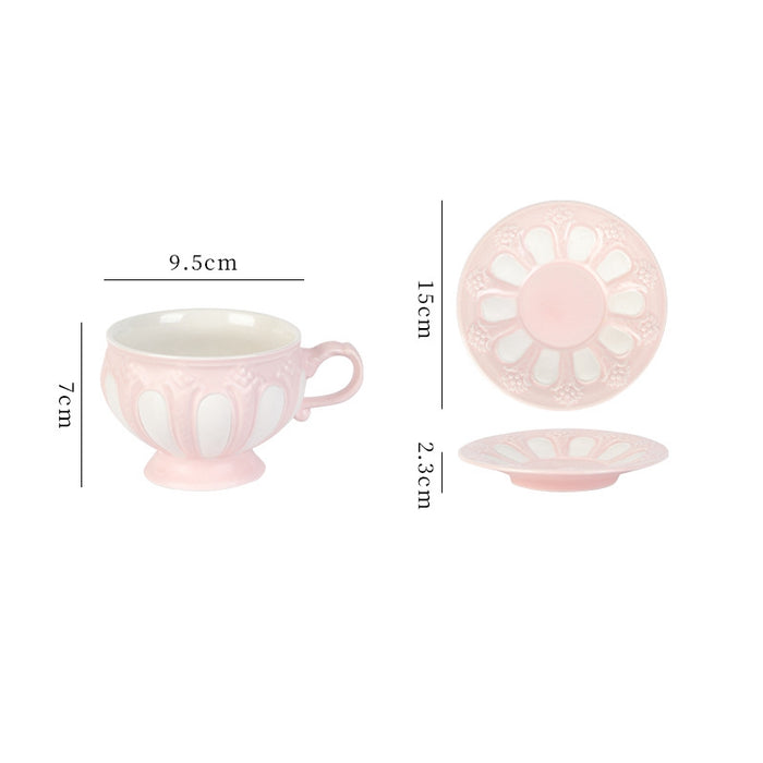 British Sculpture Palace Painted Tea Set