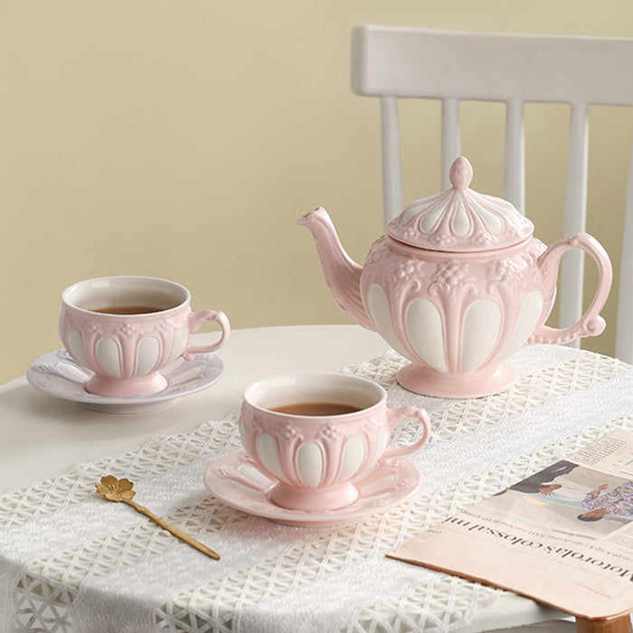 British Sculpture Palace Painted Tea Set