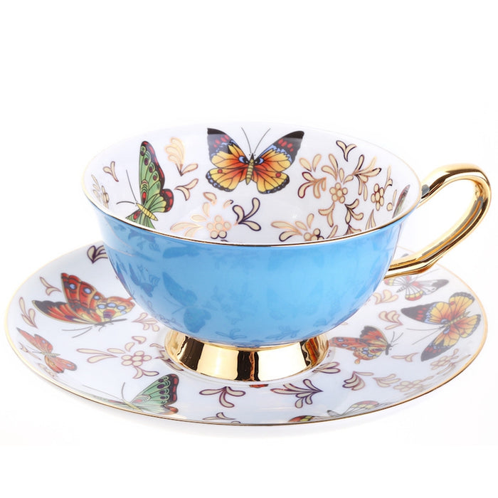 Set of 2 Butterfly Cup And Saucers
