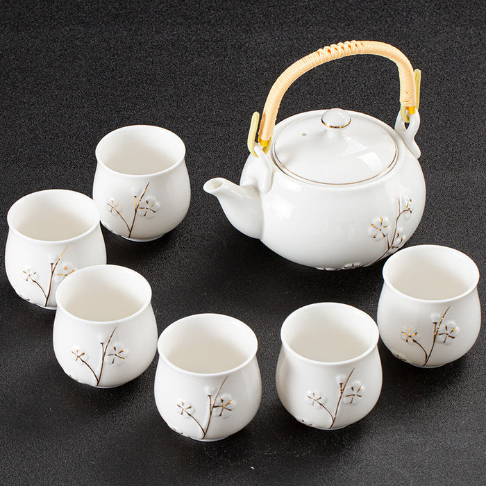 Japanese Style Hand-Painted Underglaze Tea Set