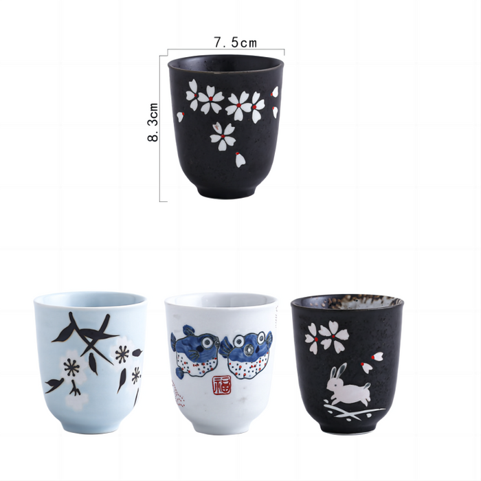 Japanese Style Hand-Painted Tea Cup Sets