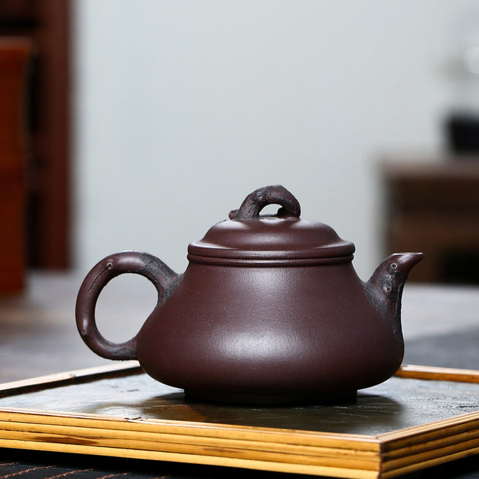 Handmade Pine Branch YiXing Zisha Teapot