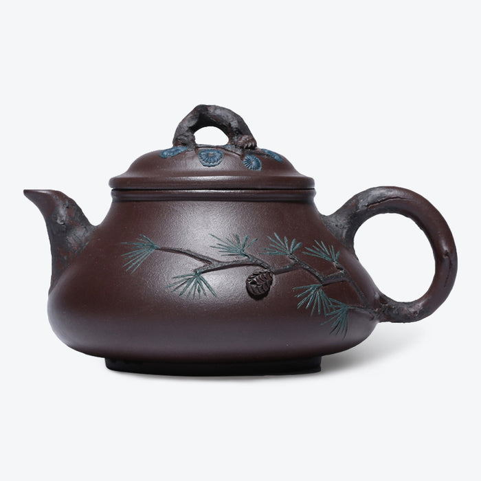 Handmade Pine Branch YiXing Zisha Teapot