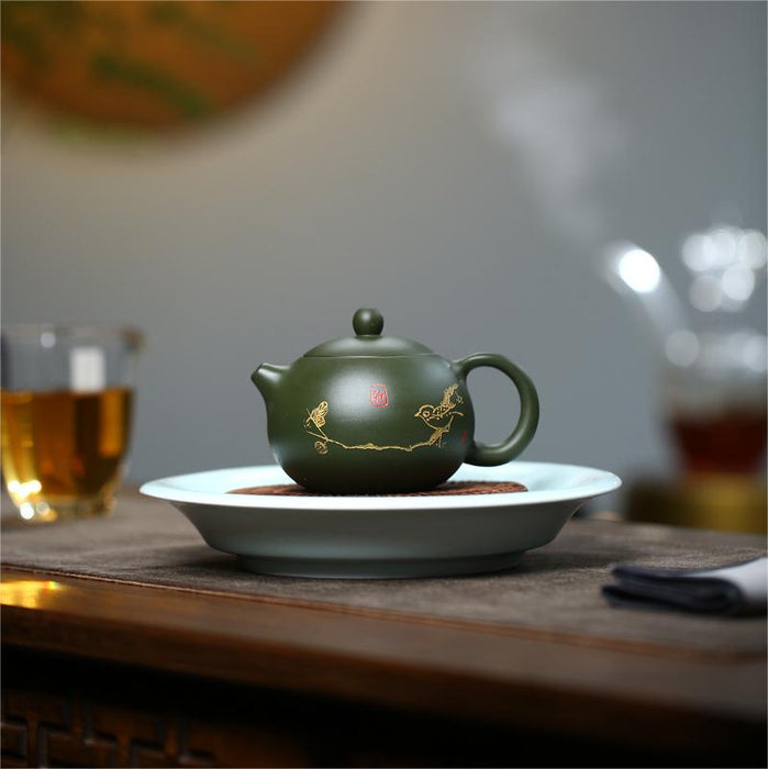 Yixing Green Clay Xishi Teapot