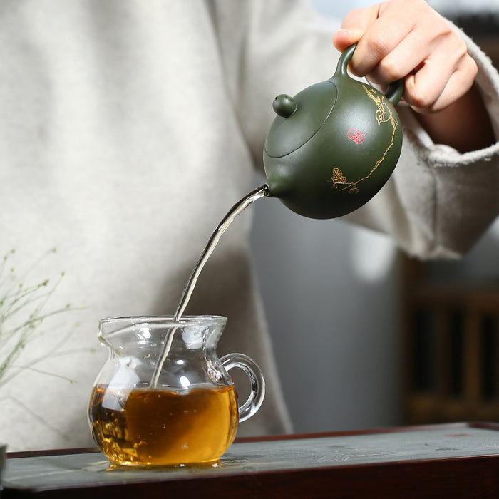 Yixing Green Clay Xishi Teapot