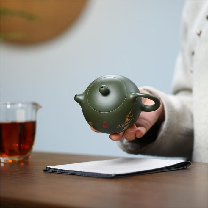Yixing Green Clay Xishi Teapot